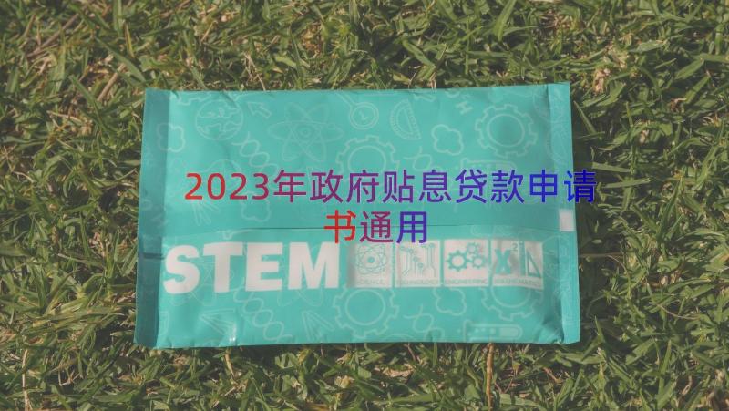 2023年政府贴息贷款申请书（通用12篇）