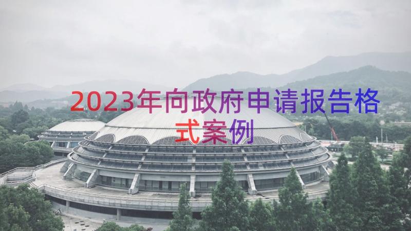 2023年向政府申请报告格式（案例16篇）