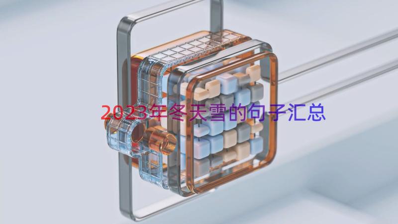 2023年冬天雪的句子（汇总14篇）