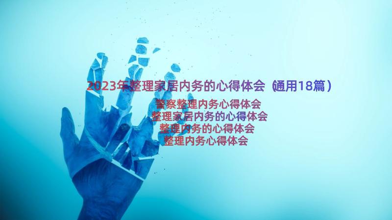 2023年整理家居内务的心得体会（通用18篇）