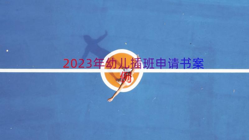 2023年幼儿插班申请书（案例16篇）