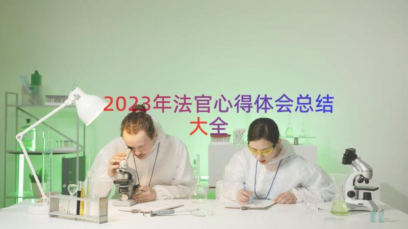 2023年法官心得体会总结大全（12篇）