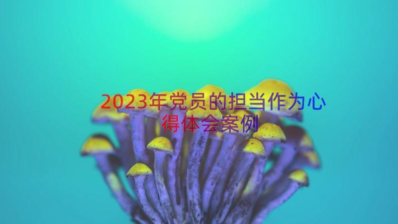 2023年党员的担当作为心得体会（案例18篇）