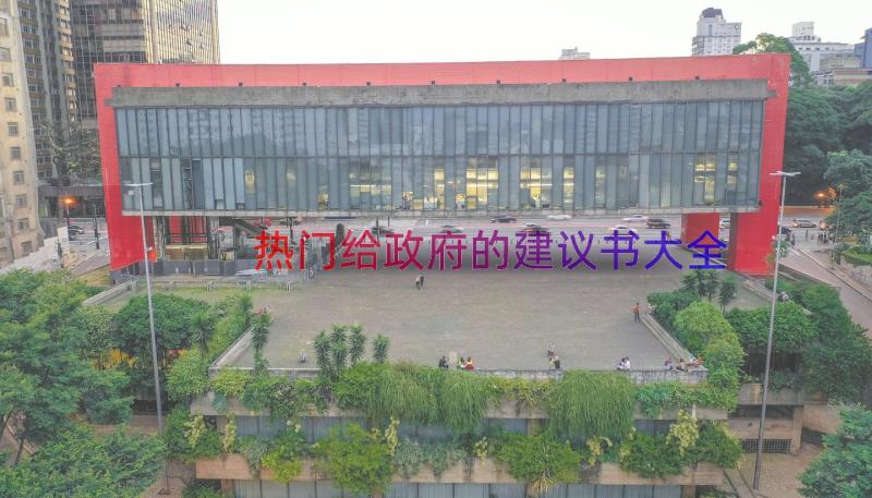 热门给政府的建议书大全（15篇）