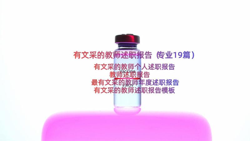 有文采的教师述职报告（专业19篇）