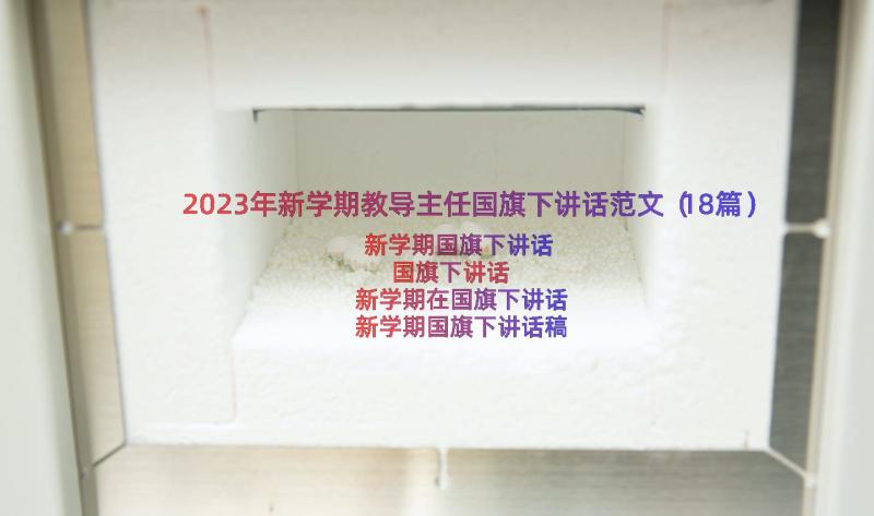 2023年新学期教导主任国旗下讲话范文（18篇）