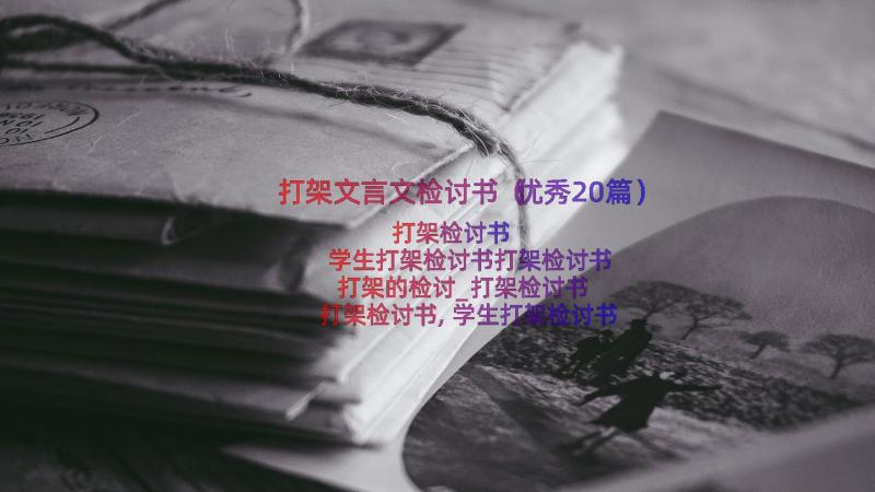 打架文言文检讨书（优秀20篇）