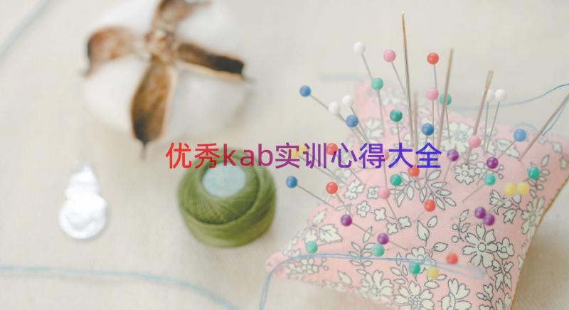 优秀kab实训心得大全（17篇）