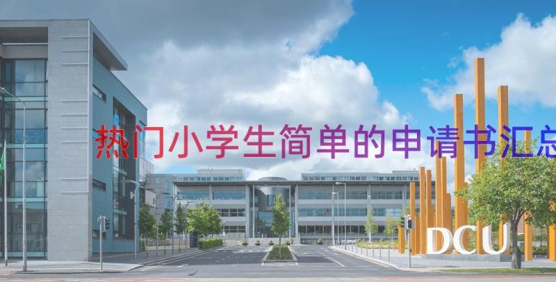 热门小学生简单的申请书（汇总17篇）