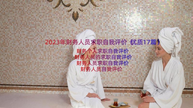 2023年财务人员求职自我评价（优质17篇）