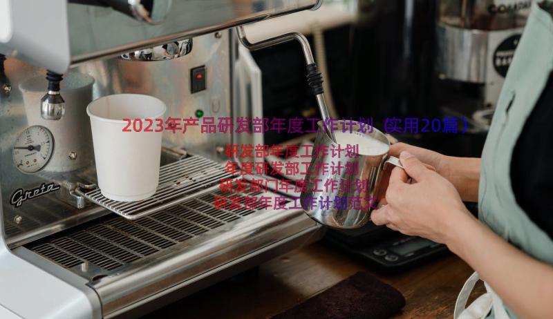 2023年产品研发部年度工作计划（实用20篇）