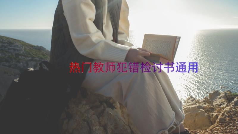 热门教师犯错检讨书（通用15篇）