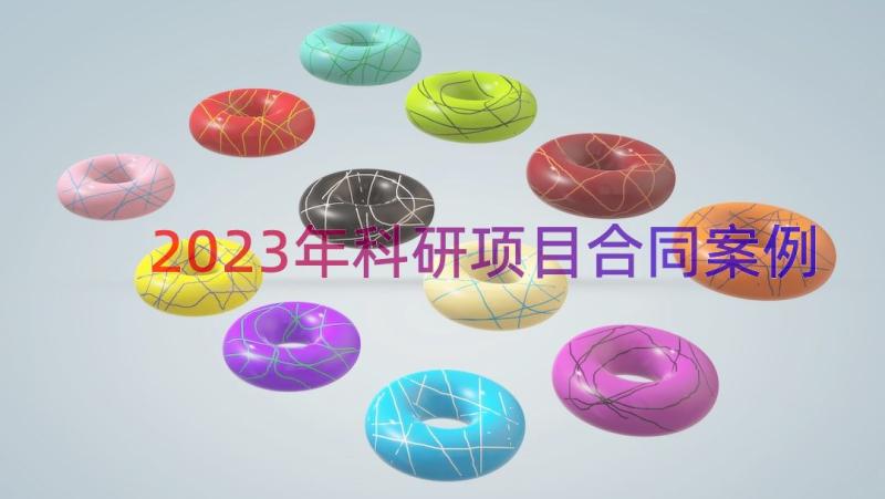 2023年科研项目合同（案例22篇）