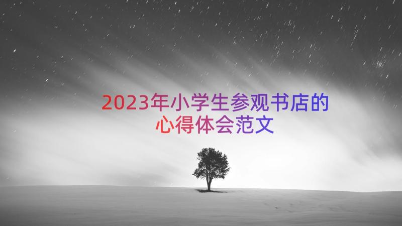 2023年小学生参观书店的心得体会范文（16篇）