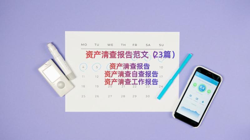 资产清查报告范文（23篇）