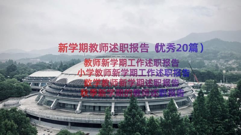 新学期教师述职报告（优秀20篇）