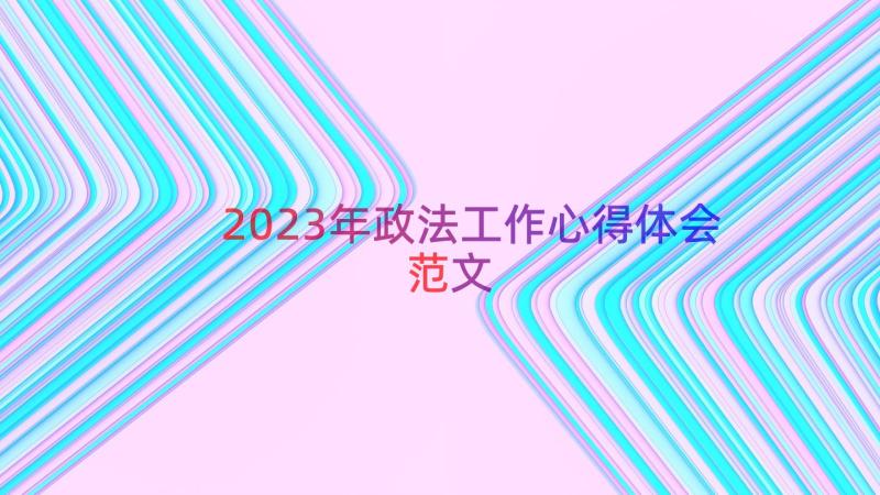 2023年政法工作心得体会范文（18篇）