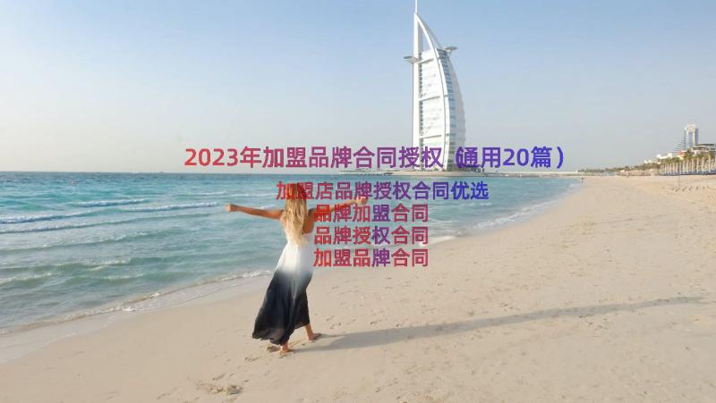 2023年加盟品牌合同授权（通用20篇）