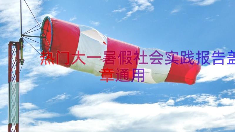 热门大一暑假社会实践报告盖章（通用16篇）