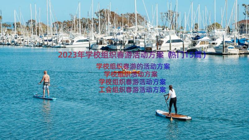 2023年学校组织春游活动方案（热门15篇）