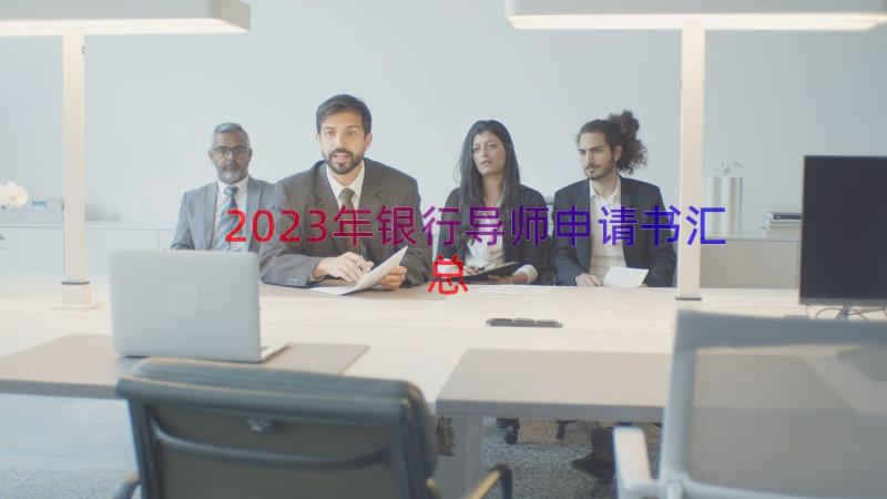 2023年银行导师申请书（汇总17篇）