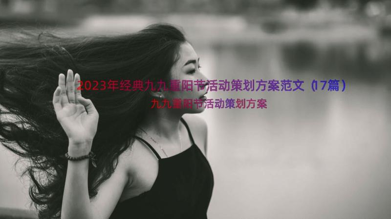 2023年经典九九重阳节活动策划方案范文（17篇）