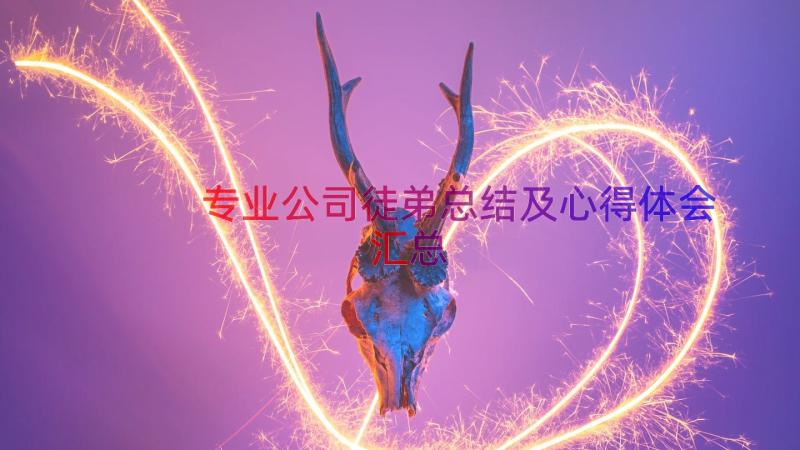 专业公司徒弟总结及心得体会（汇总16篇）