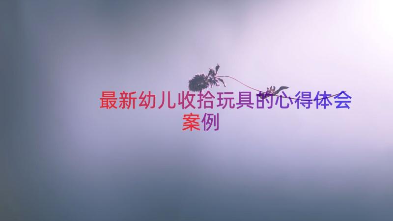 最新幼儿收拾玩具的心得体会（案例15篇）