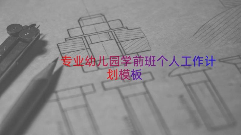 专业幼儿园学前班个人工作计划（模板20篇）