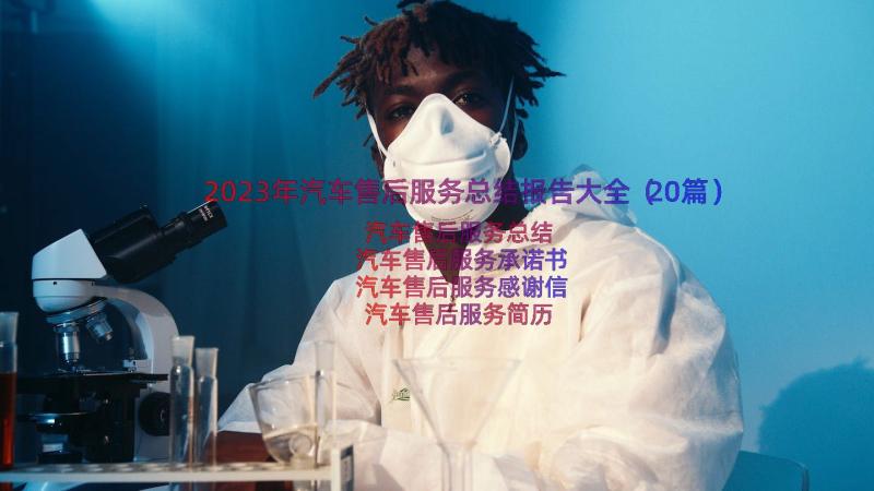 2023年汽车售后服务总结报告大全（20篇）