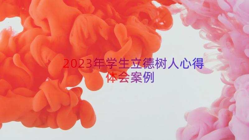 2023年学生立德树人心得体会（案例13篇）