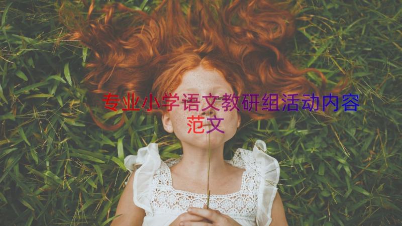 专业小学语文教研组活动内容范文（17篇）