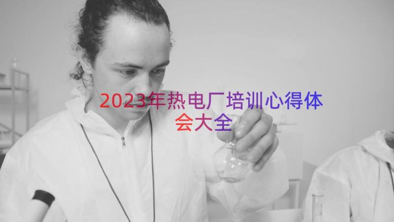 2023年热电厂培训心得体会大全（17篇）