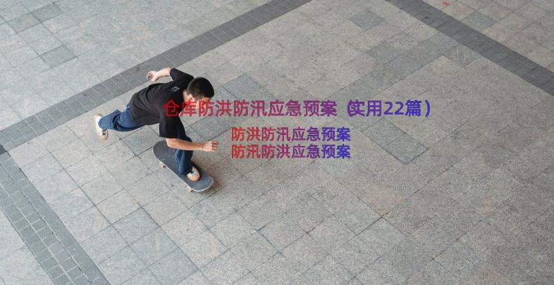 仓库防洪防汛应急预案（实用22篇）