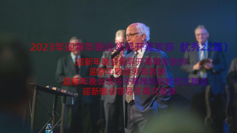 2023年迎新年晚会领导开幕致辞（优秀22篇）