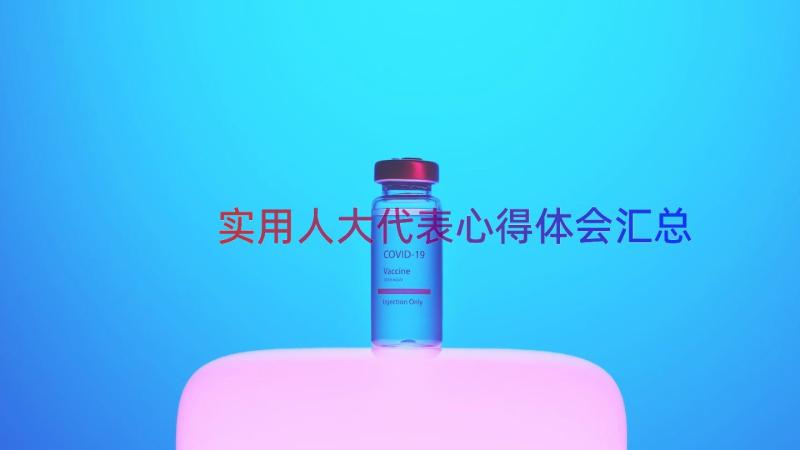 实用人大代表心得体会（汇总12篇）