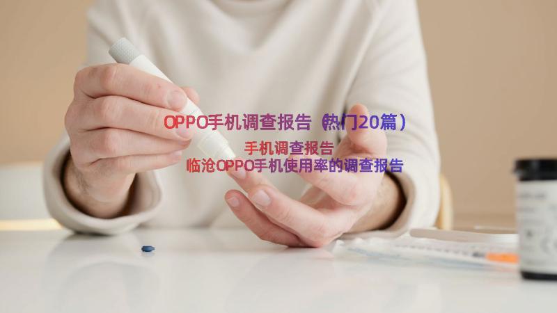 OPPO手机调查报告（热门20篇）