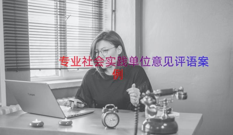 专业社会实践单位意见评语（案例14篇）