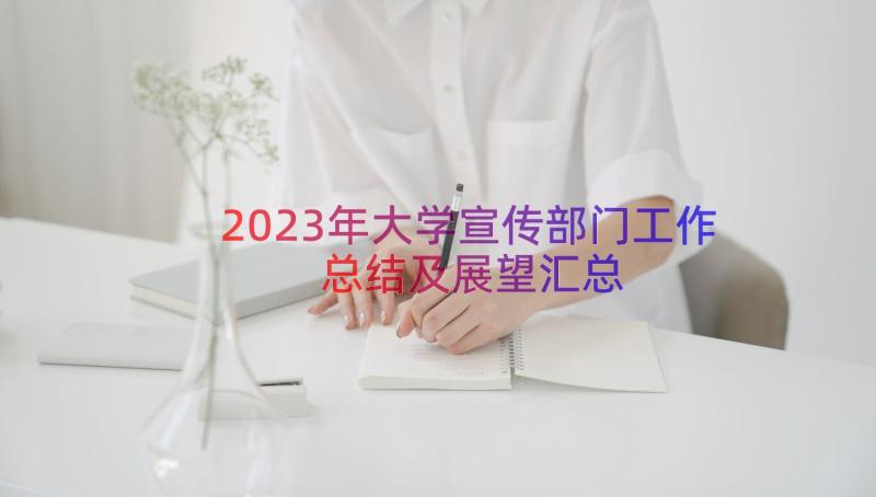 2023年大学宣传部门工作总结及展望（汇总14篇）