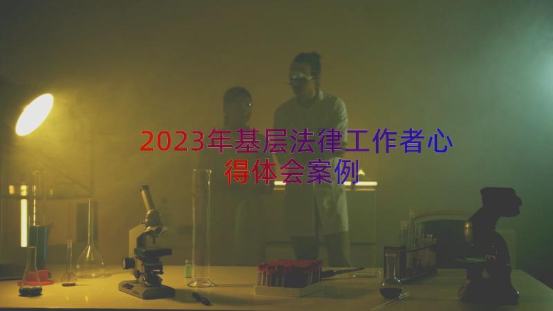 2023年基层法律工作者心得体会（案例14篇）