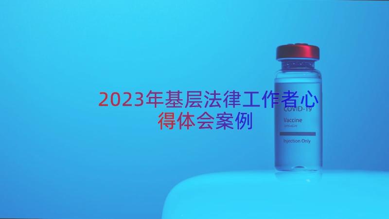 2023年基层法律工作者心得体会（案例19篇）