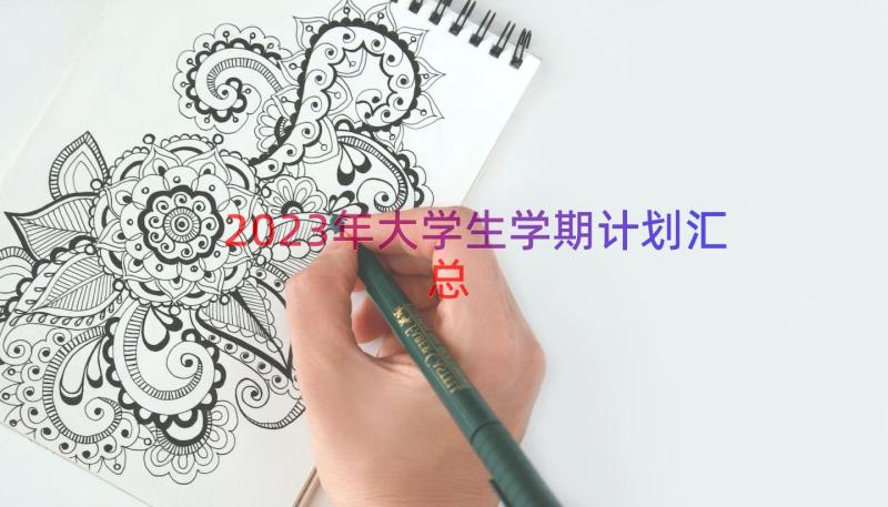 2023年大学生学期计划（汇总14篇）