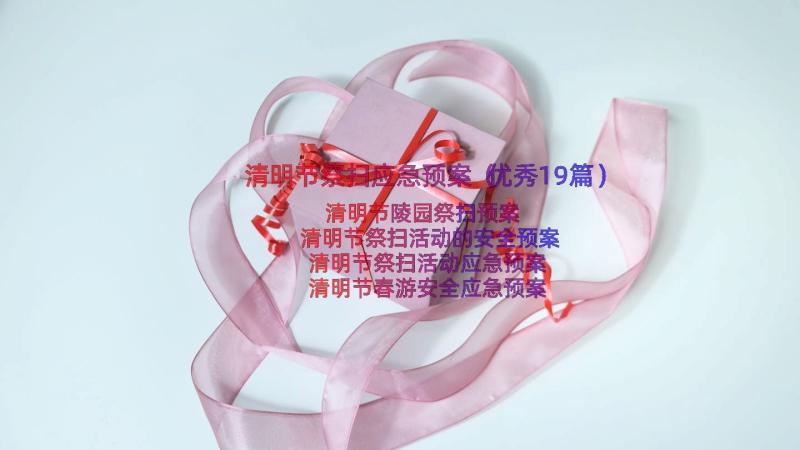 清明节祭扫应急预案（优秀19篇）