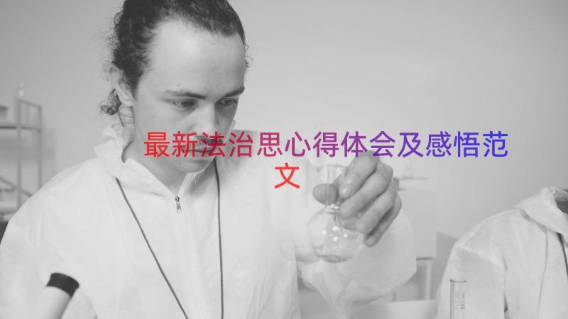 最新法治思心得体会及感悟范文（14篇）