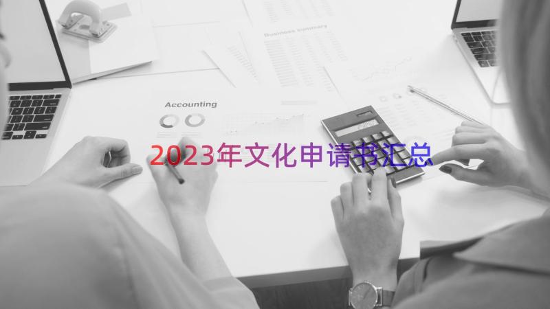 2023年文化申请书（汇总19篇）