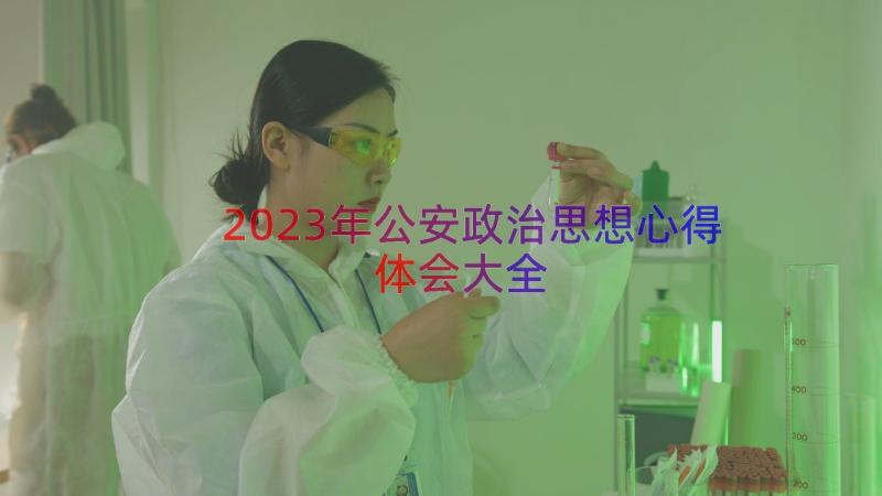 2023年公安政治思想心得体会大全（14篇）