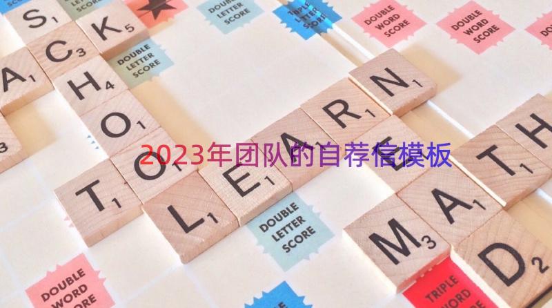 2023年团队的自荐信（模板12篇）