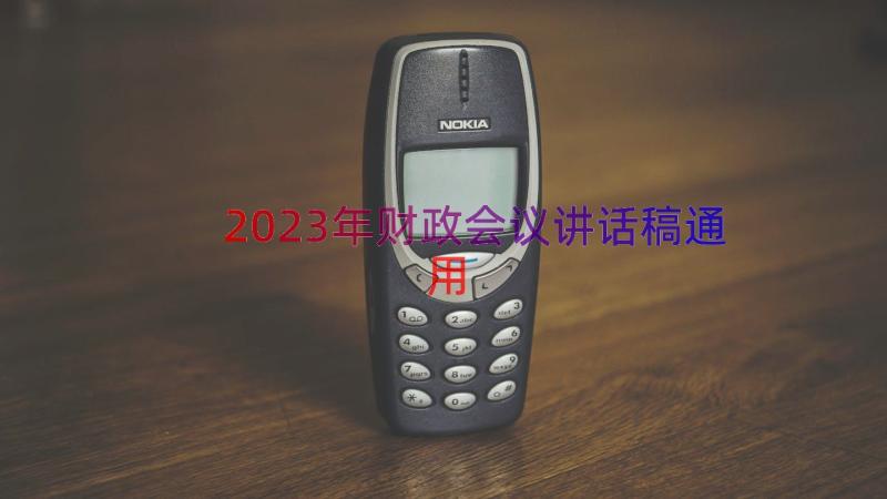 2023年财政会议讲话稿（通用12篇）