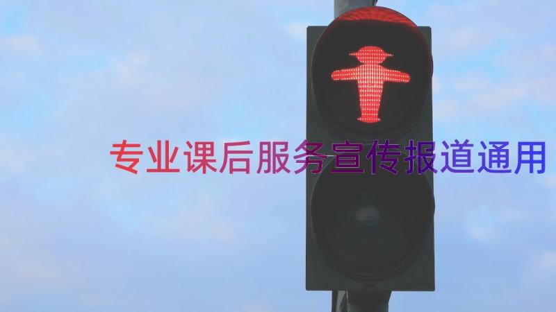 专业课后服务宣传报道（通用19篇）