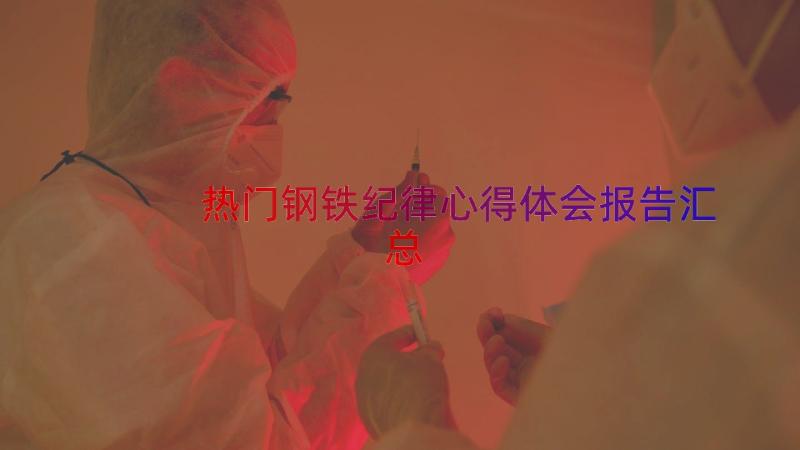 热门钢铁纪律心得体会报告（汇总17篇）